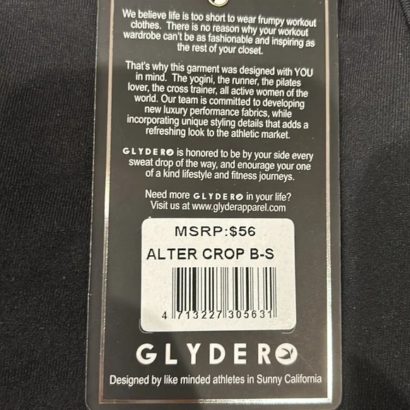 🆕 Glyder Crop Top / Sports Bra with Lace Back - Picture 6 of 6